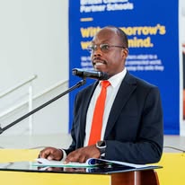 Dr Rushwaya speaking at an educational leadership conference
